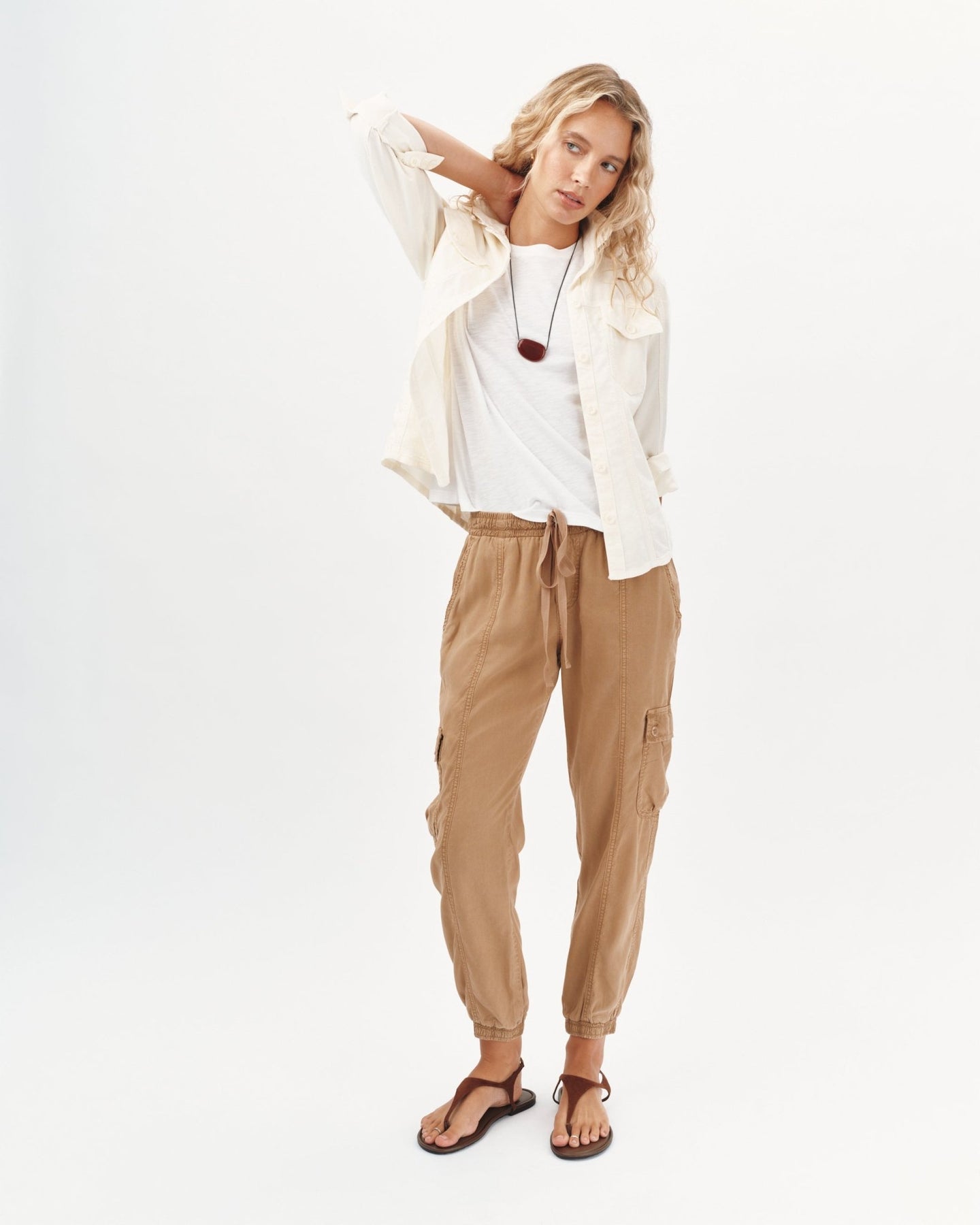 Bella DahlCargo Track Pants - Safari SandPants