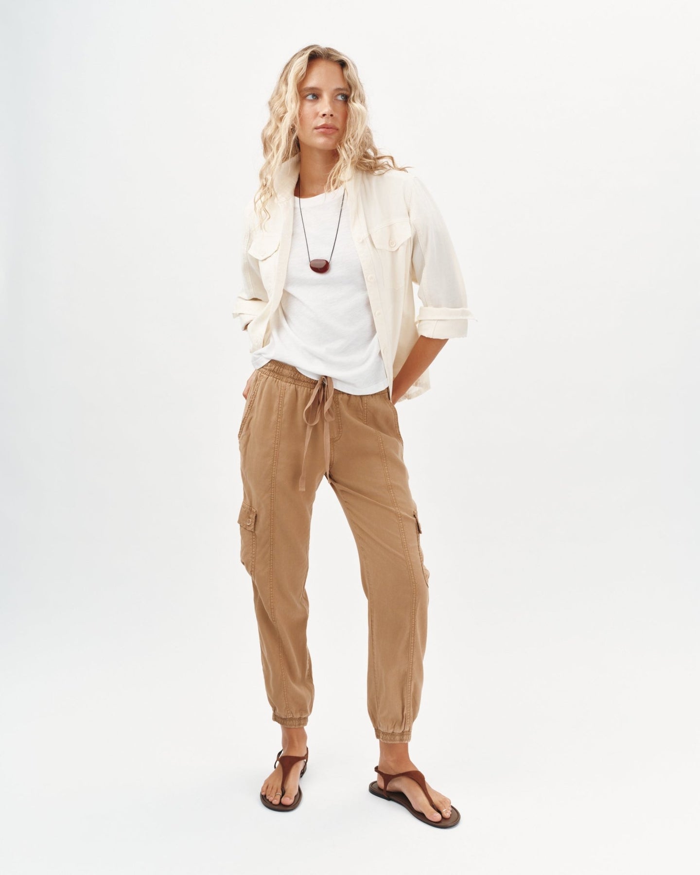 Bella DahlCargo Track Pants - Safari SandPants
