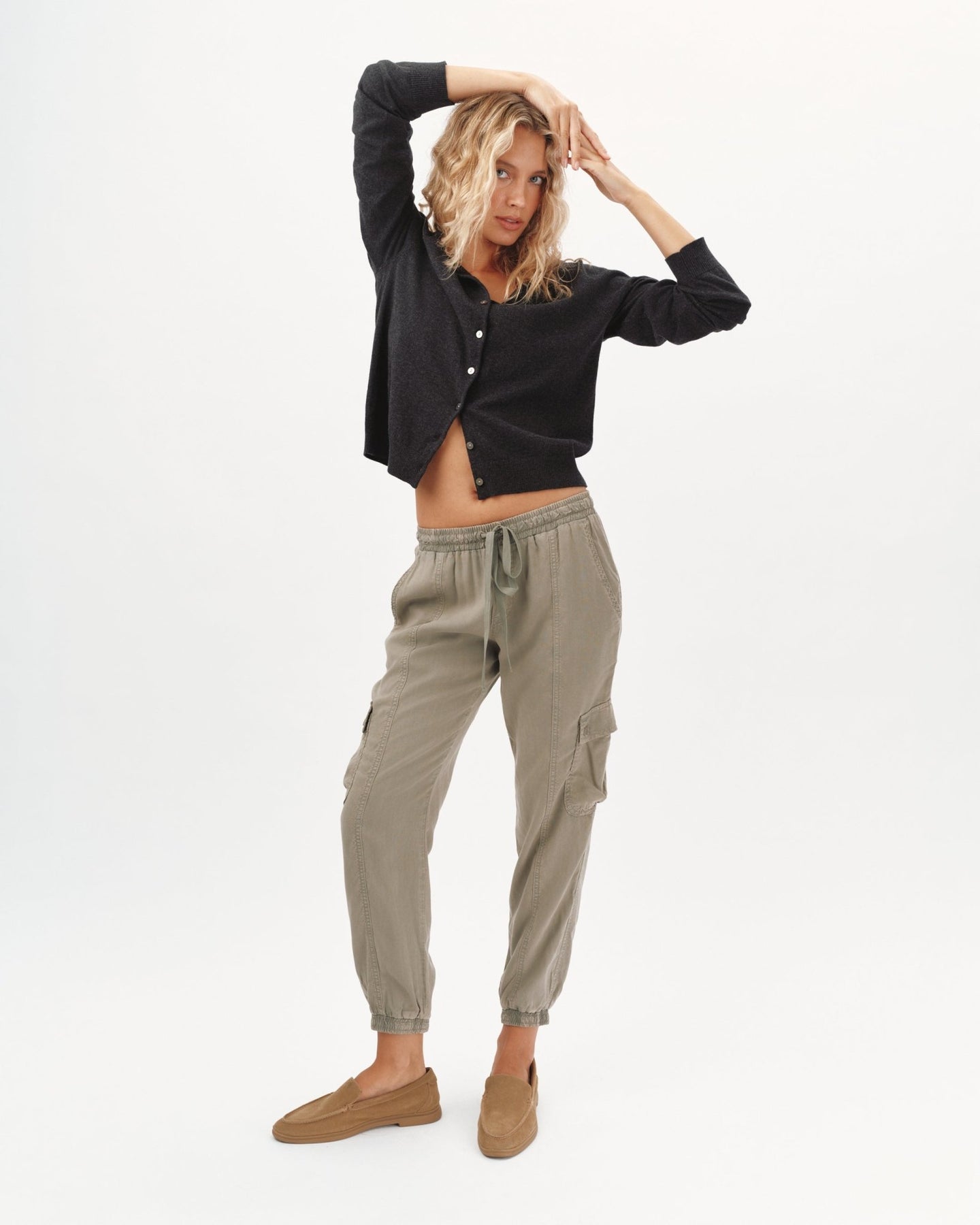 Bella DahlCargo Track Pants - Soft ArmyPants