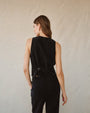 Bella DahlCinch Back Vest - Dark Graphite WashTops