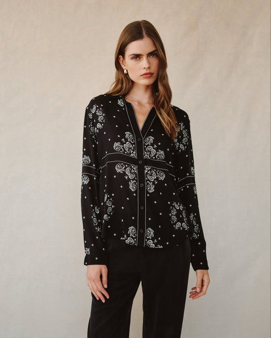Bella Dahl Classic Button Down- Bandana Print View 2
