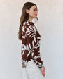Bella DahlClassic Button Down - Botanical Blur PrintTops