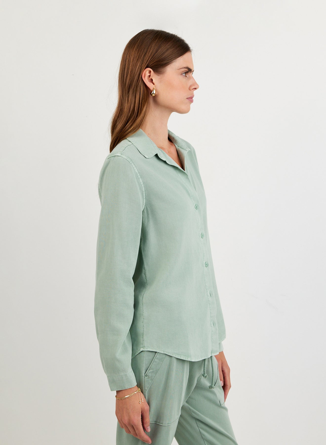 Bella DahlClassic Button Down - Oasis GreenTops