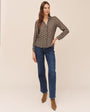 Bella DahlClassic Button Down - Olive Mosaic PrintTops