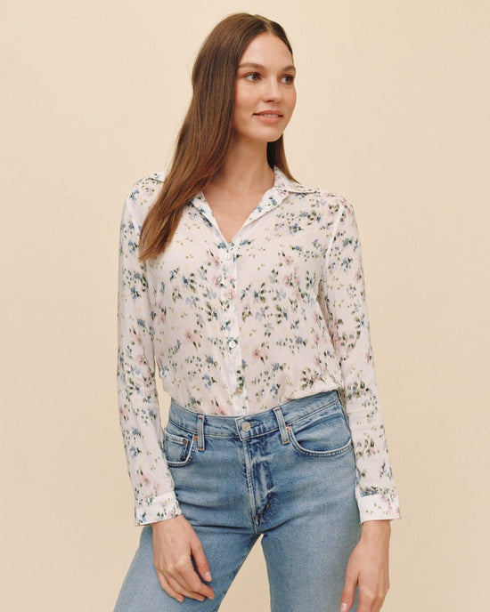 Bella Dahl Classic Button Down - Painted Petals Print View 2