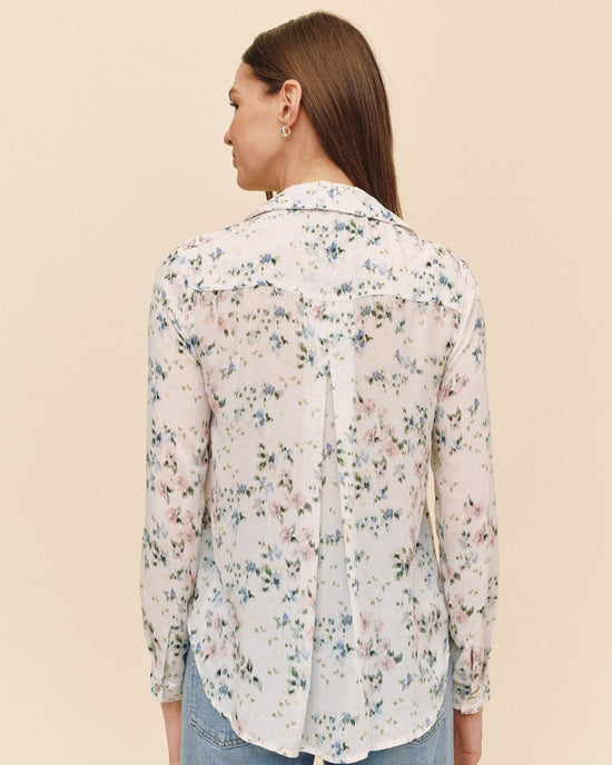 Bella Dahl Classic Button Down - Painted Petals Print View 2