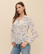 Bella DahlClassic Button Down - Painted Petals PrintTops