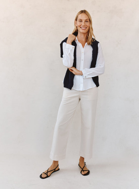Bella Dahl Classic Button Down Shirt - White View 2