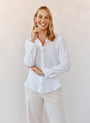 Bella DahlClassic Button Down Shirt - WhiteTops