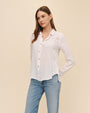 Bella DahlClassic Rib Button Down Shirt - WhiteTops