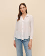 Bella DahlClassic Rib Button Down Shirt - WhiteTops