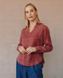 Bella DahlClean Front Pullover - Ruby DuskTops