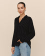 Bella DahlClean Shirt - Black Lurex StripeTops