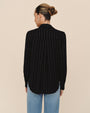 Bella DahlClean Shirt - Black Lurex StripeTops