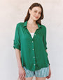 Bella DahlClean Shirt With Roll Sleeve - Palm GreenTops
