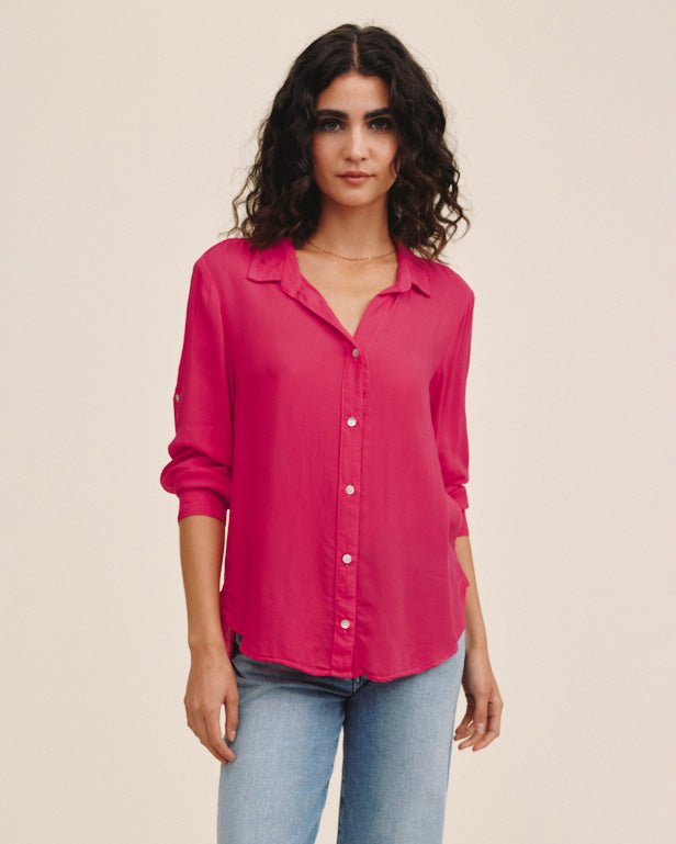 Bella DahlClean Shirt With Roll Sleeve - Pink ParadiseTops