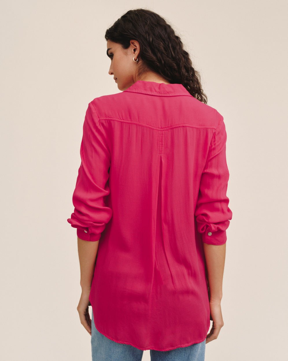 Bella DahlClean Shirt With Roll Sleeve - Pink ParadiseTops