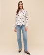 Bella DahlClean Split Back Button Down - Spring Dots PrintTops