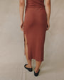 Bella DahlClean Waist Knit Skirt With Side Slit - Autumn AmberSkirts