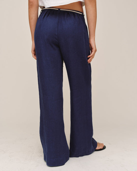 Bella Dahl Clean Waist Pintuck Wide Leg - Nautical Night View 2