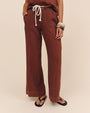 Bella DahlClean Waist Pintuck Wide Leg - Sea Glass BrownPants