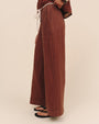 Bella DahlClean Waist Pintuck Wide Leg - Sea Glass BrownPants