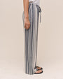 Bella DahlClean Wide Leg Pant - Worn Navy StripePants