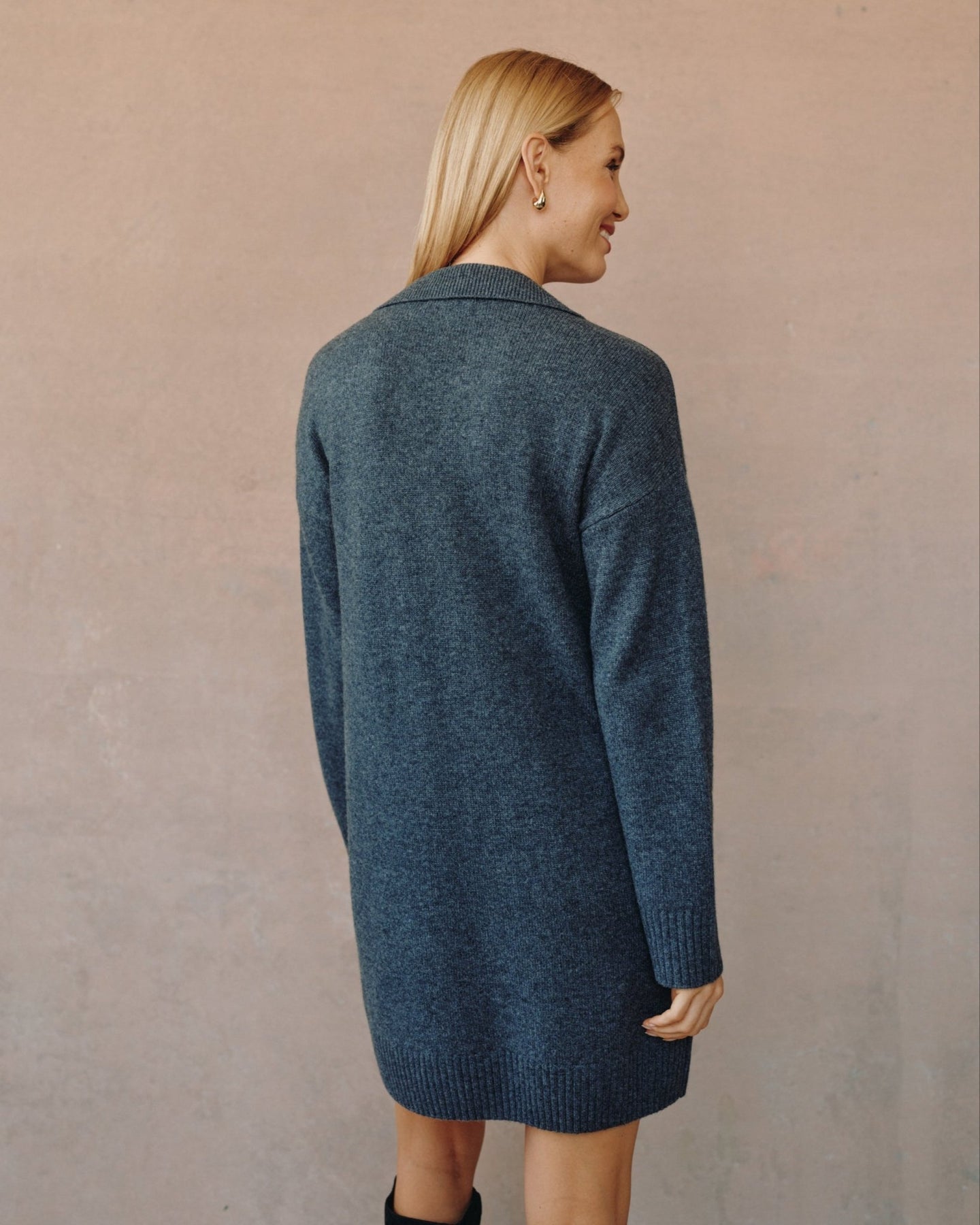 Bella DahlCollared Pullover Sweater Dress - CharcoalDresses