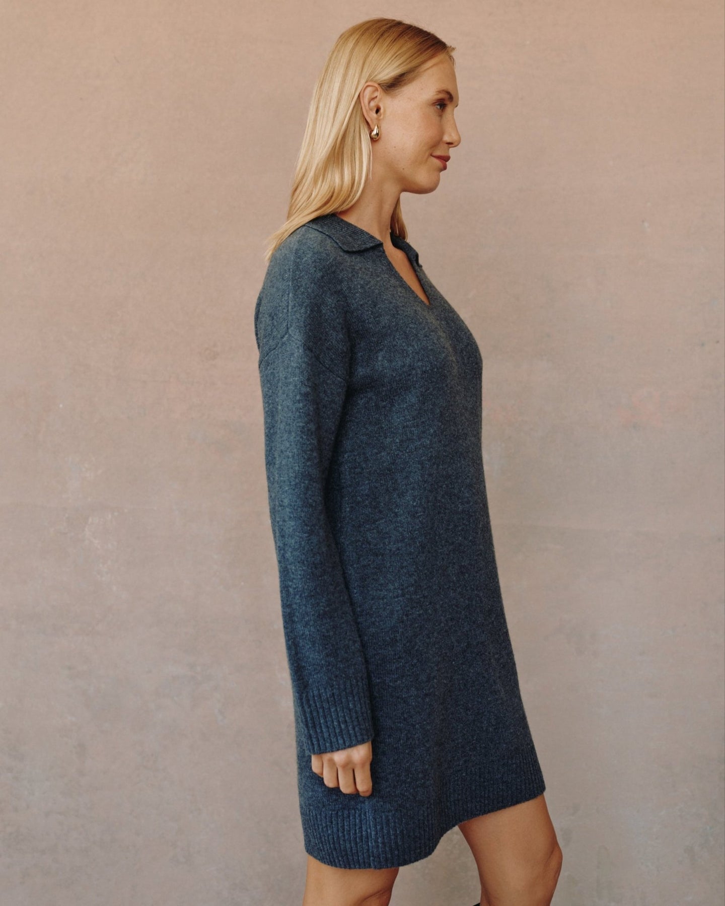 Bella DahlCollared Pullover Sweater Dress - CharcoalDresses