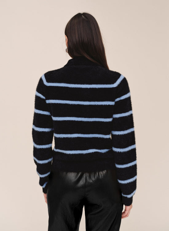 Bella Dahl Collared Pullover Sweater - Nightfall Stripe View 2