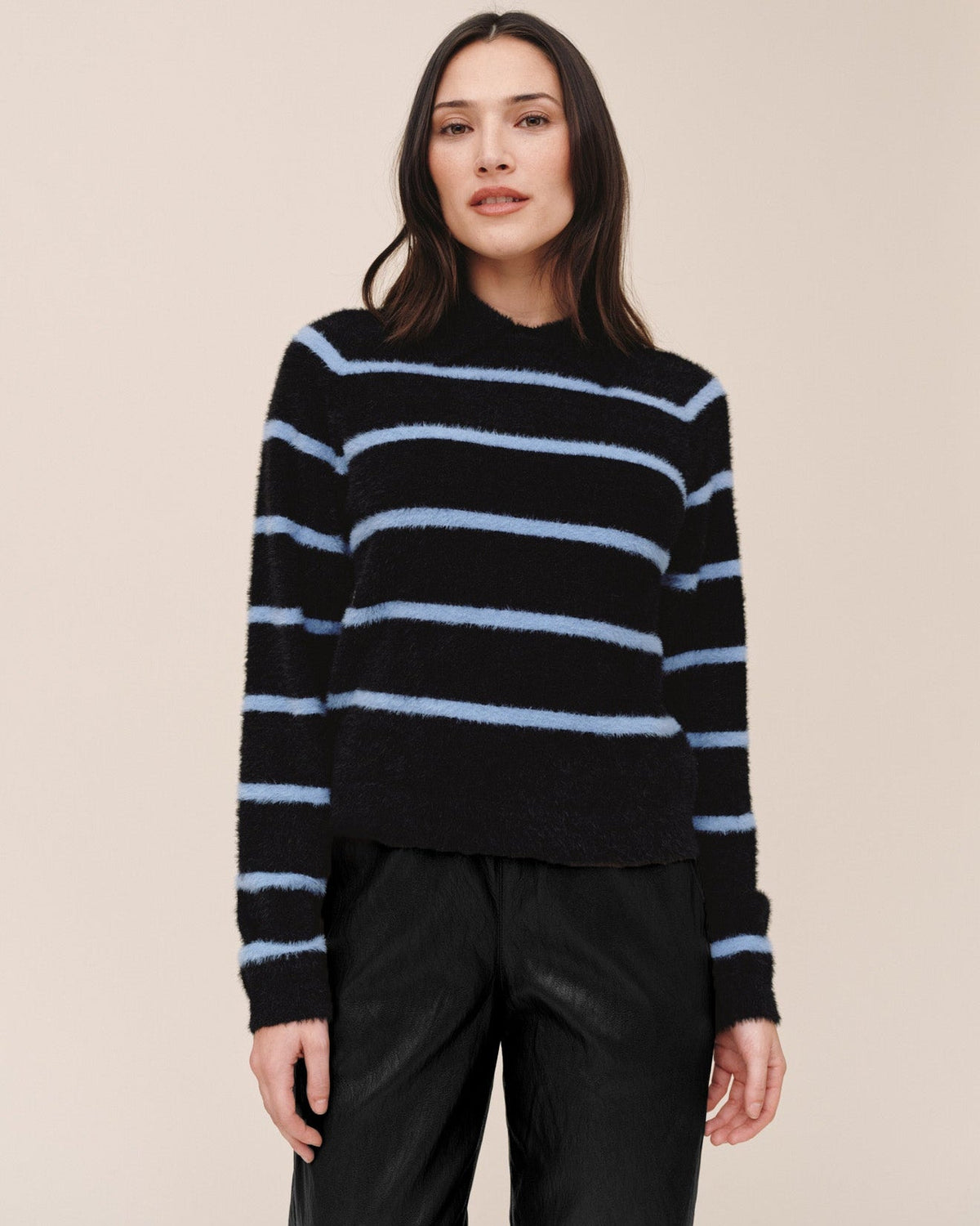 Bella DahlCollared Pullover Sweater - Nightfall StripeSweaters