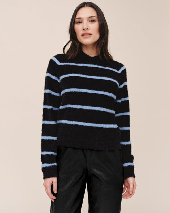 Bella Dahl Collared Pullover Sweater - Nightfall Stripe