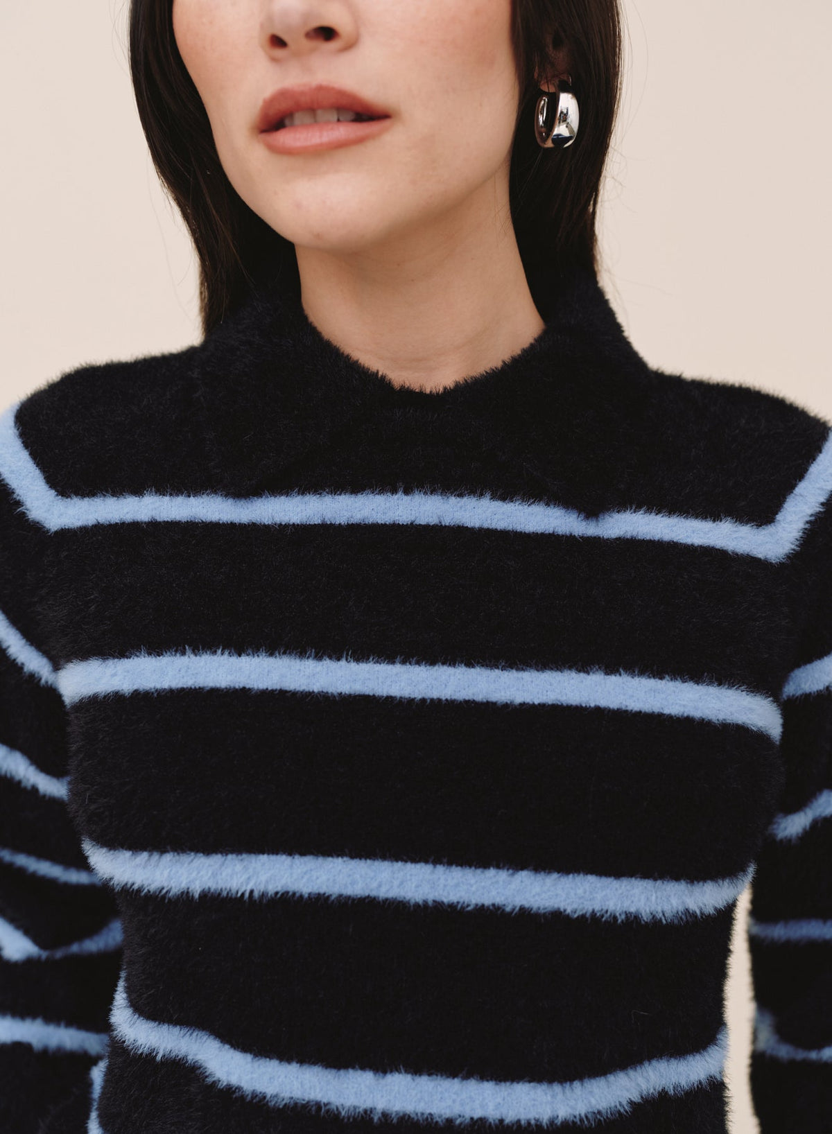 Bella DahlCollared Pullover Sweater - Nightfall StripeSweaters