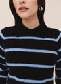 Bella DahlCollared Pullover Sweater - Nightfall StripeSweaters