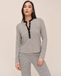 Bella DahlContrast Henley - Heathered StripeTops