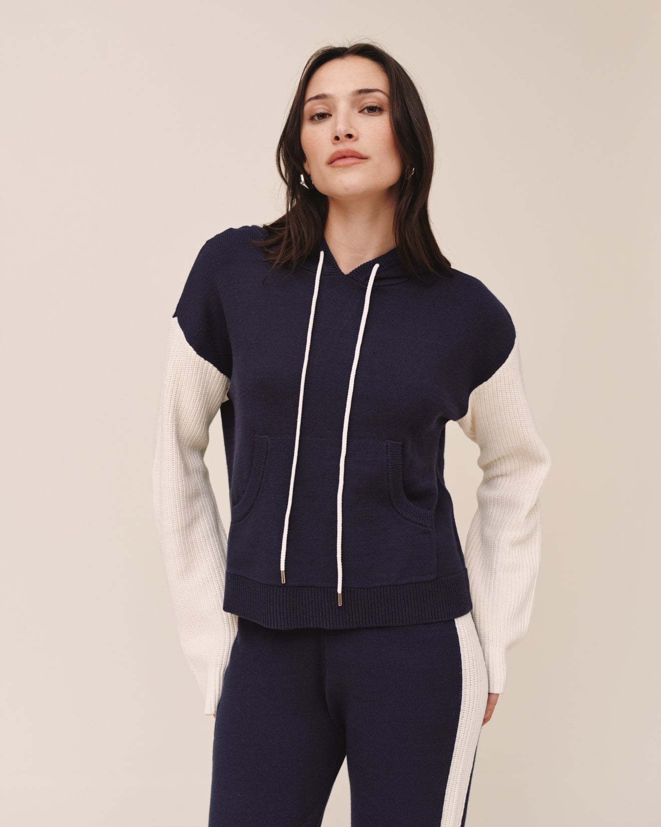 Bella DahlContrast Hoodie - Midnight FrostTops
