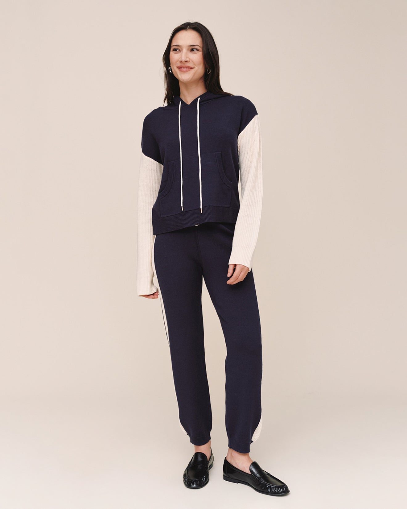 Bella DahlContrast Hoodie - Midnight FrostTops