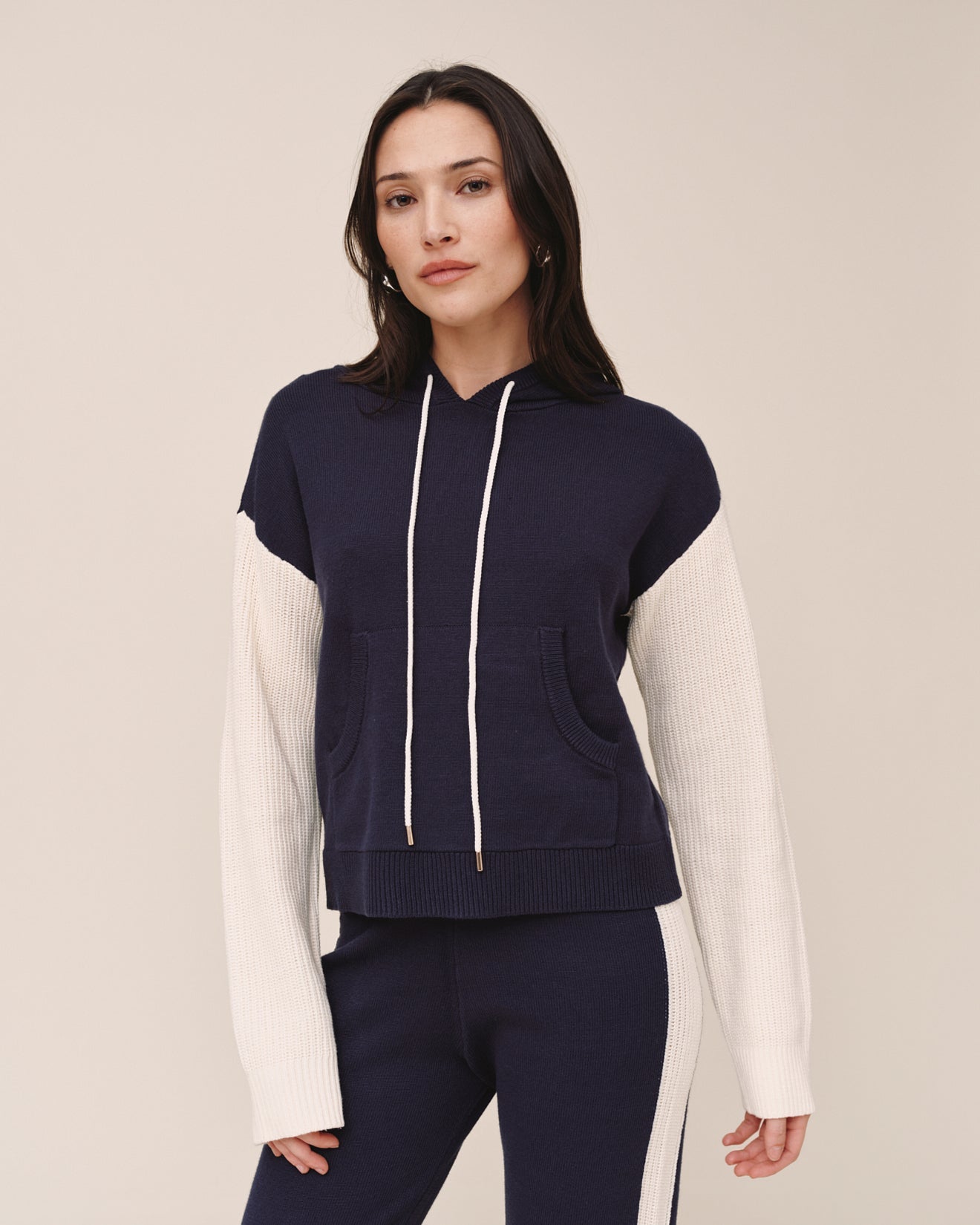 Bella DahlContrast Hoodie - Midnight FrostTops