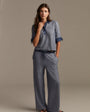 Bella DahlContrast Polo Shirt - Heathered IndigoTops