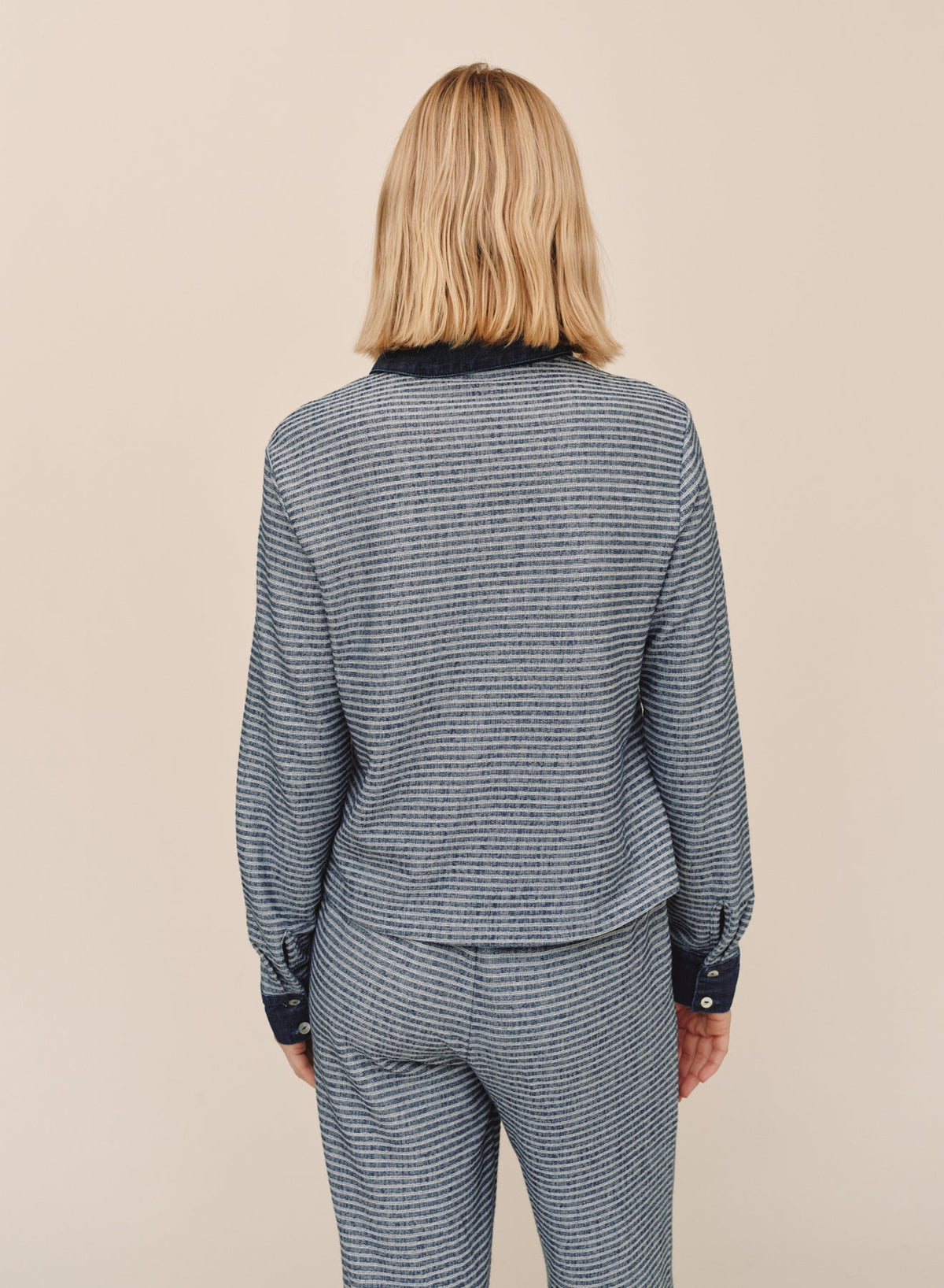 Bella DahlContrast Polo Shirt - Heathered IndigoTops