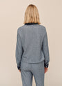 Bella DahlContrast Polo Shirt - Heathered IndigoTops