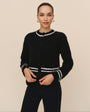 Bella DahlContrast Stripe Cardigan - BlackSweaters