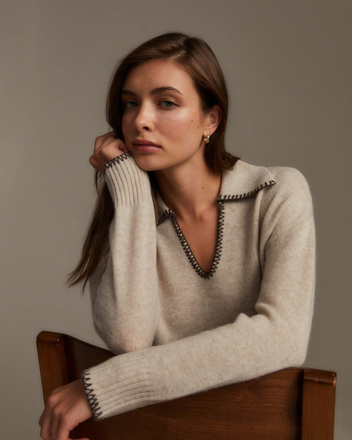 Bella DahlContrast Trimmed Sweater - ChaletSweaters