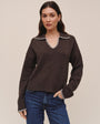 Bella DahlContrast Trimmed Sweater - Dark MinkSweaters