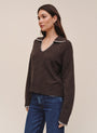 Bella DahlContrast Trimmed Sweater - Dark MinkSweaters