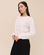 Bella DahlCrew Neck Cardigan - IvorySweaters