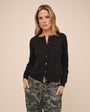Bella DahlCrew Neck Cardigan - Vintage BlackSweaters