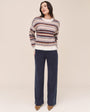 Bella DahlCrew Neck Sweater - Ember StripeSweaters