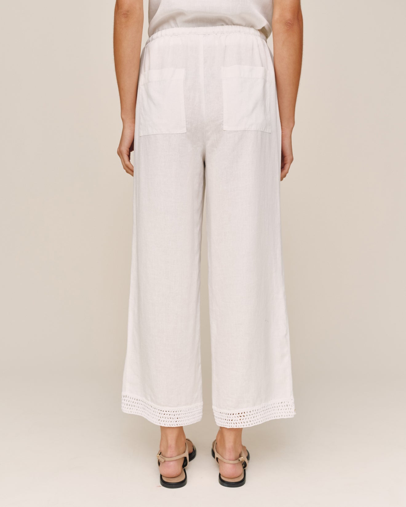 Bella DahlCrochet Edge Pant - Ivory SandPants