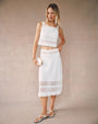 Bella DahlCrochet Midi Skirt - WhiteSkirts